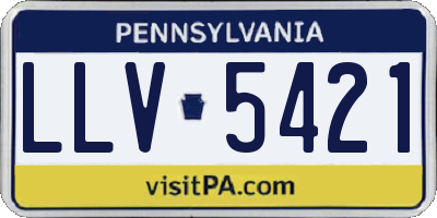 PA license plate LLV5421