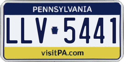 PA license plate LLV5441