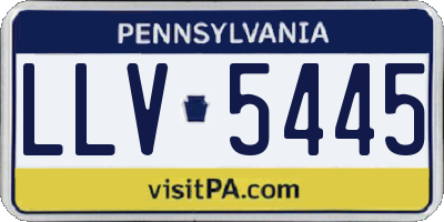 PA license plate LLV5445