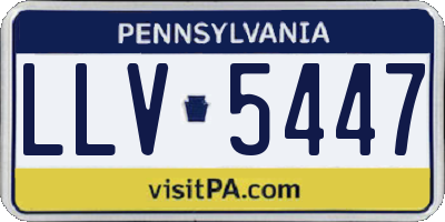 PA license plate LLV5447