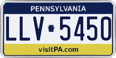 PA license plate LLV5450