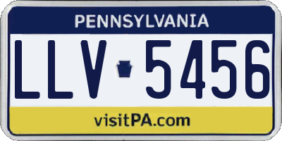 PA license plate LLV5456