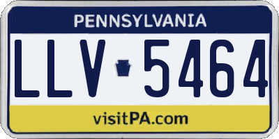 PA license plate LLV5464