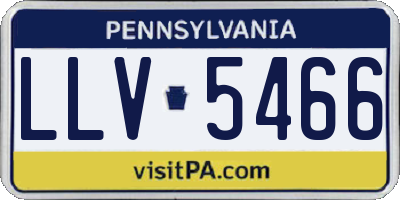 PA license plate LLV5466