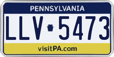 PA license plate LLV5473