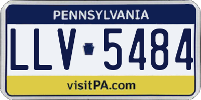 PA license plate LLV5484