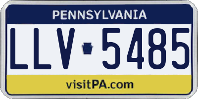 PA license plate LLV5485