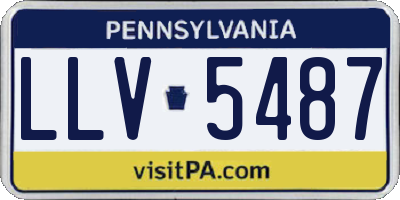 PA license plate LLV5487
