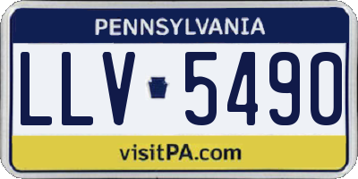 PA license plate LLV5490