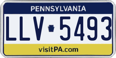 PA license plate LLV5493