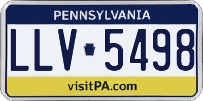 PA license plate LLV5498