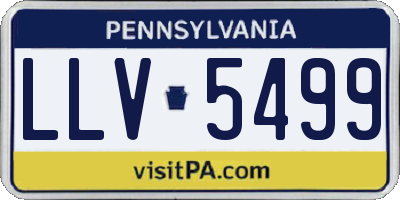 PA license plate LLV5499