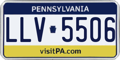 PA license plate LLV5506