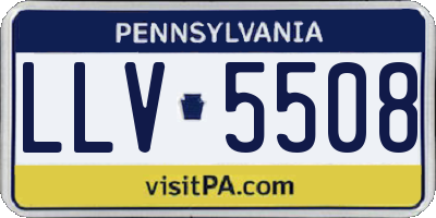 PA license plate LLV5508