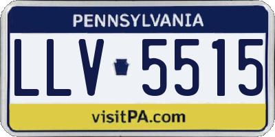 PA license plate LLV5515
