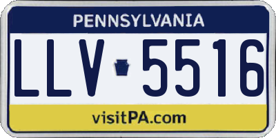 PA license plate LLV5516