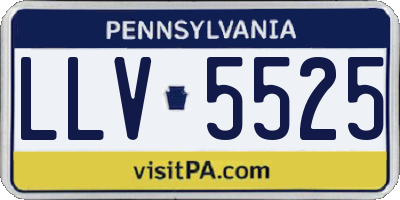 PA license plate LLV5525
