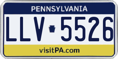 PA license plate LLV5526