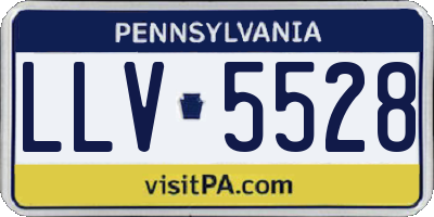 PA license plate LLV5528
