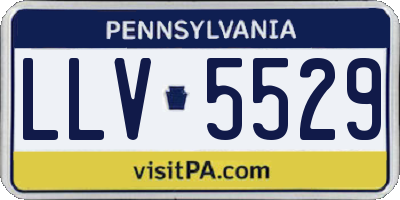 PA license plate LLV5529