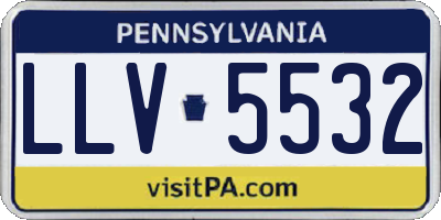 PA license plate LLV5532