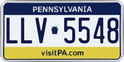 PA license plate LLV5548