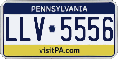 PA license plate LLV5556