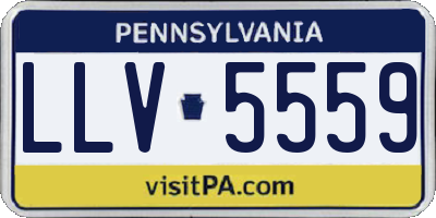 PA license plate LLV5559