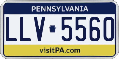 PA license plate LLV5560