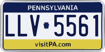PA license plate LLV5561