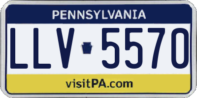 PA license plate LLV5570