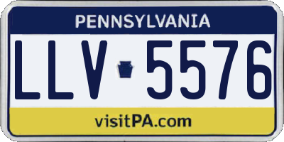 PA license plate LLV5576
