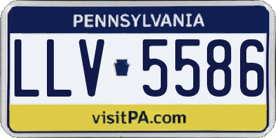PA license plate LLV5586