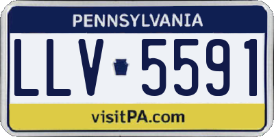PA license plate LLV5591