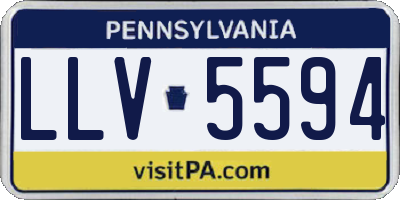 PA license plate LLV5594