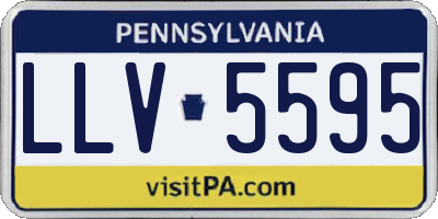 PA license plate LLV5595