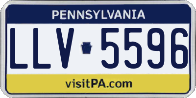 PA license plate LLV5596