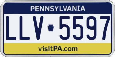 PA license plate LLV5597