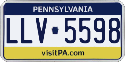 PA license plate LLV5598