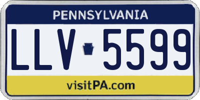 PA license plate LLV5599