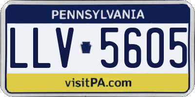PA license plate LLV5605