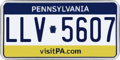 PA license plate LLV5607