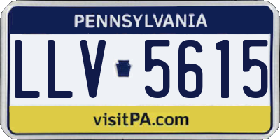 PA license plate LLV5615