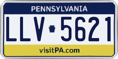 PA license plate LLV5621
