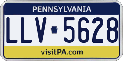 PA license plate LLV5628