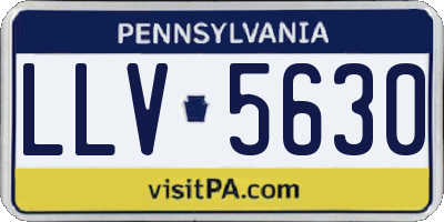 PA license plate LLV5630