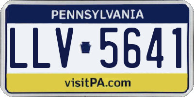 PA license plate LLV5641