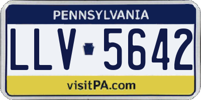 PA license plate LLV5642