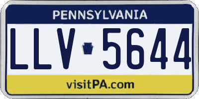 PA license plate LLV5644