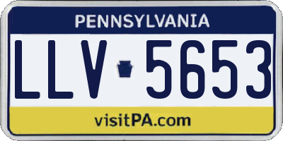 PA license plate LLV5653